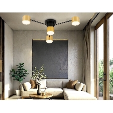 Потолочный светильник Ambrella light FL51722/4 BK/GD черный/золото GX53/4 max 12W 645*135