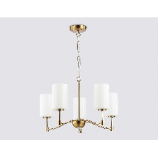 Люстра Ambrella light LH56051/5 BS/FR латунь/белый матовый E14*5 max 40W D590*950