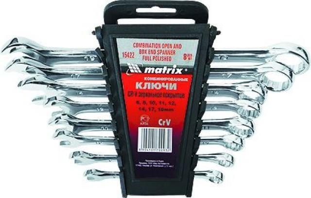 Набор комбинированных ключей Matrix (6-17 мм) 6 шт.