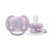 Пустышка Philips Avent ultra soft, пальмы, 0-6 мес., 1 шт.