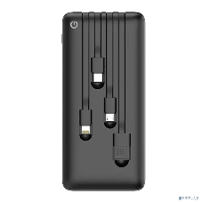 Портативный аккумулятор Powerbank Perfeo ABSOLUTE 10000mah In Micro usb,USB /Out USB,Micro usb,Type-C,Lightning, 2.1А/ черный (PF_B4878)
