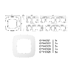 Рамка OMEGA Ecta (Белый матовый) 4-ая OF140124