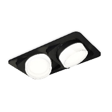 Комплект встраиваемого светильника Ambrella light XC7664083 SBK/FR/CL черный песок/белый матовый/прозрачный MR16 GU5.3 (C7664, N7160)
