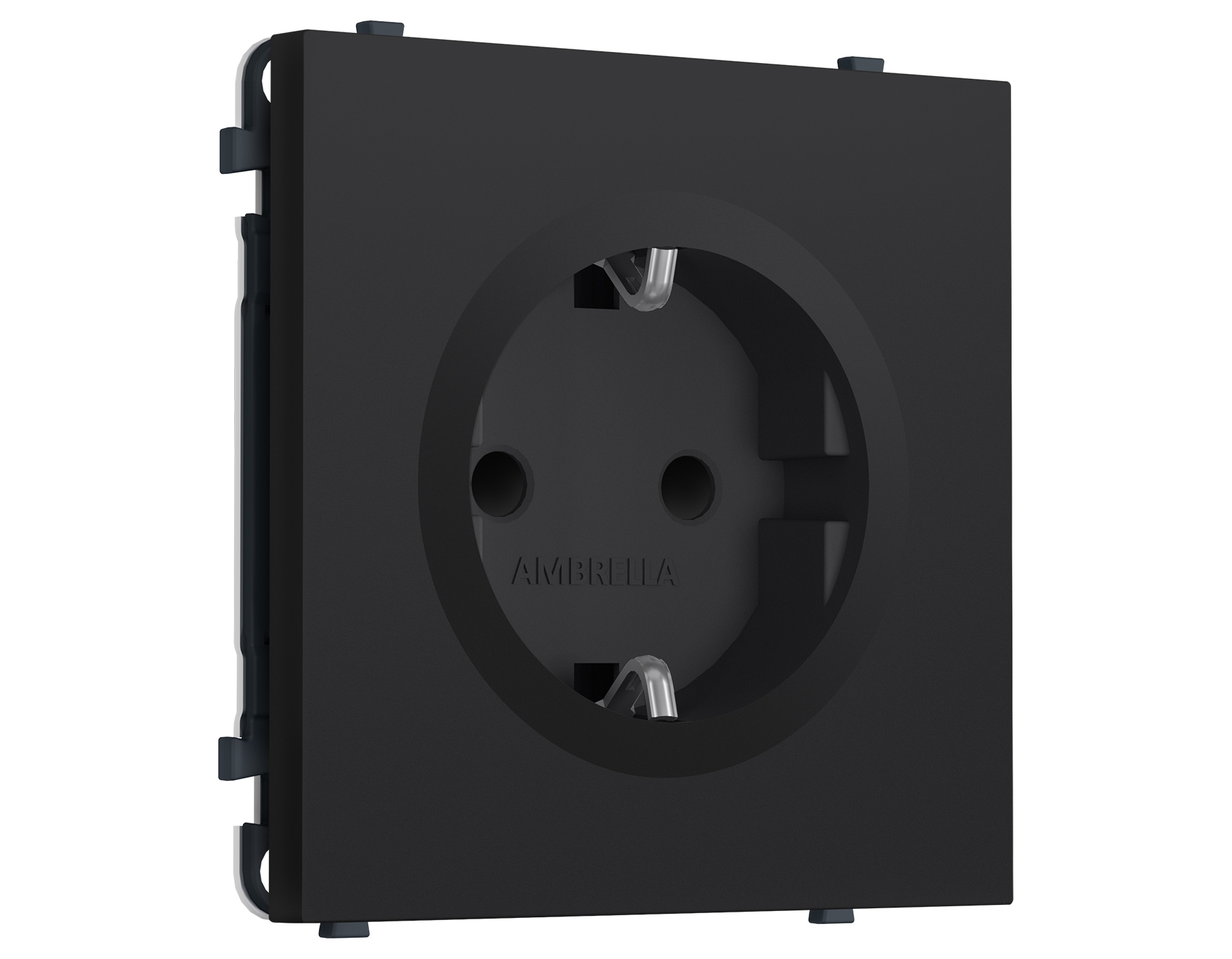 Комплект механизма электрической розетки SIGMA Черный Мягкое касание 50Hz 2P+E с/з с/ш 16A-250V QUANT PRO (SP9870, PR141)
