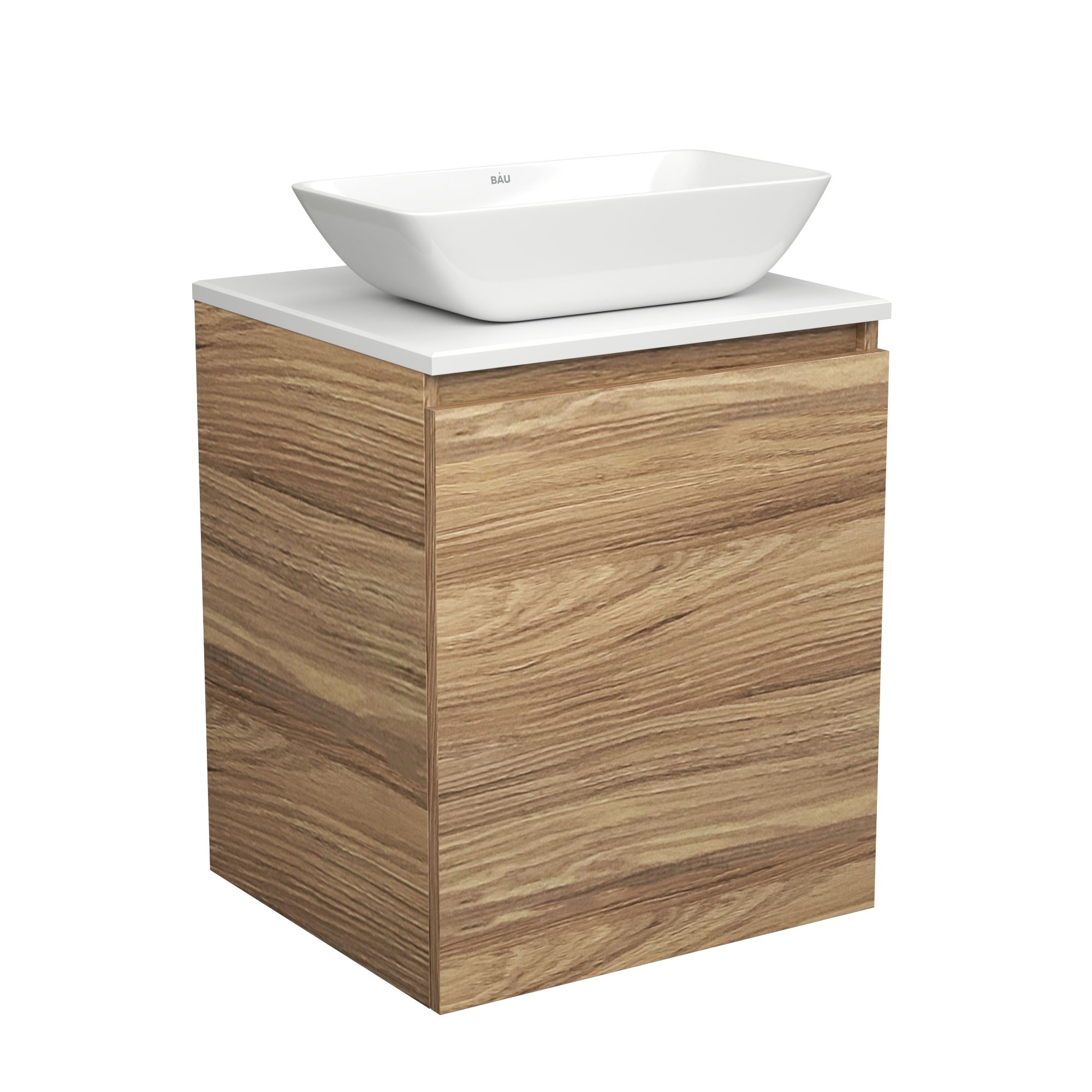 Тумба Bau Dream Blackwood 50 с дверцей, раковина BAU Spectrum mini 47х24