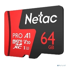 Флеш карта MicroSD card Netac P500 Extreme Pro 64Gb, retail version w/o SD adapter