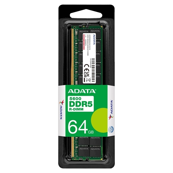 Оперативная память ADATA AD5R560064G40-SHYA, DDR5, 64Gb (1x64 Gb), 5600 MHz, CL46, RDIMM