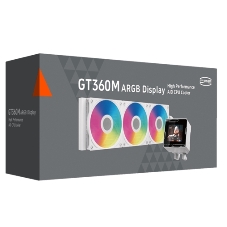 Система охлаждения PCCooler GT360 ARGb Display WH (310W, 360мм, LED temp., белый, ARGb/Fans: 3x120мм, 99CFM, 41.5dBA, 3000RPM/Pump 15dBA, 2600RPM, Rad thickness 27мм/S: 1851, 1700, 1200, 115X, AM5, AM4)