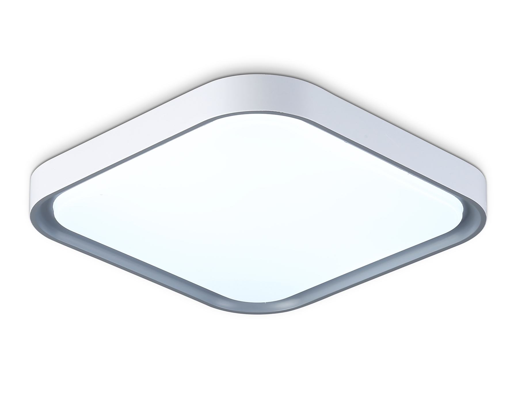 Потолочный светодиодный светильник Ambrella light FZ1256 WH/GR белый/серый 27W 5000K 350*350*60 (Без ПДУ)