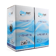 Кабель SkyNet Premium UTPнг-LSZH 4x2x0,51, низкое дымовыделение, нулевое содержание галогенов, медный, FLUKE TEST, кат.5e, однож., 305 м, box, оранжевый