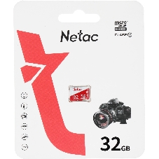 Флеш карта Netac P500 ECO 32Gb MicroSDHC C10 up to 80Mb/s, retail pack card only