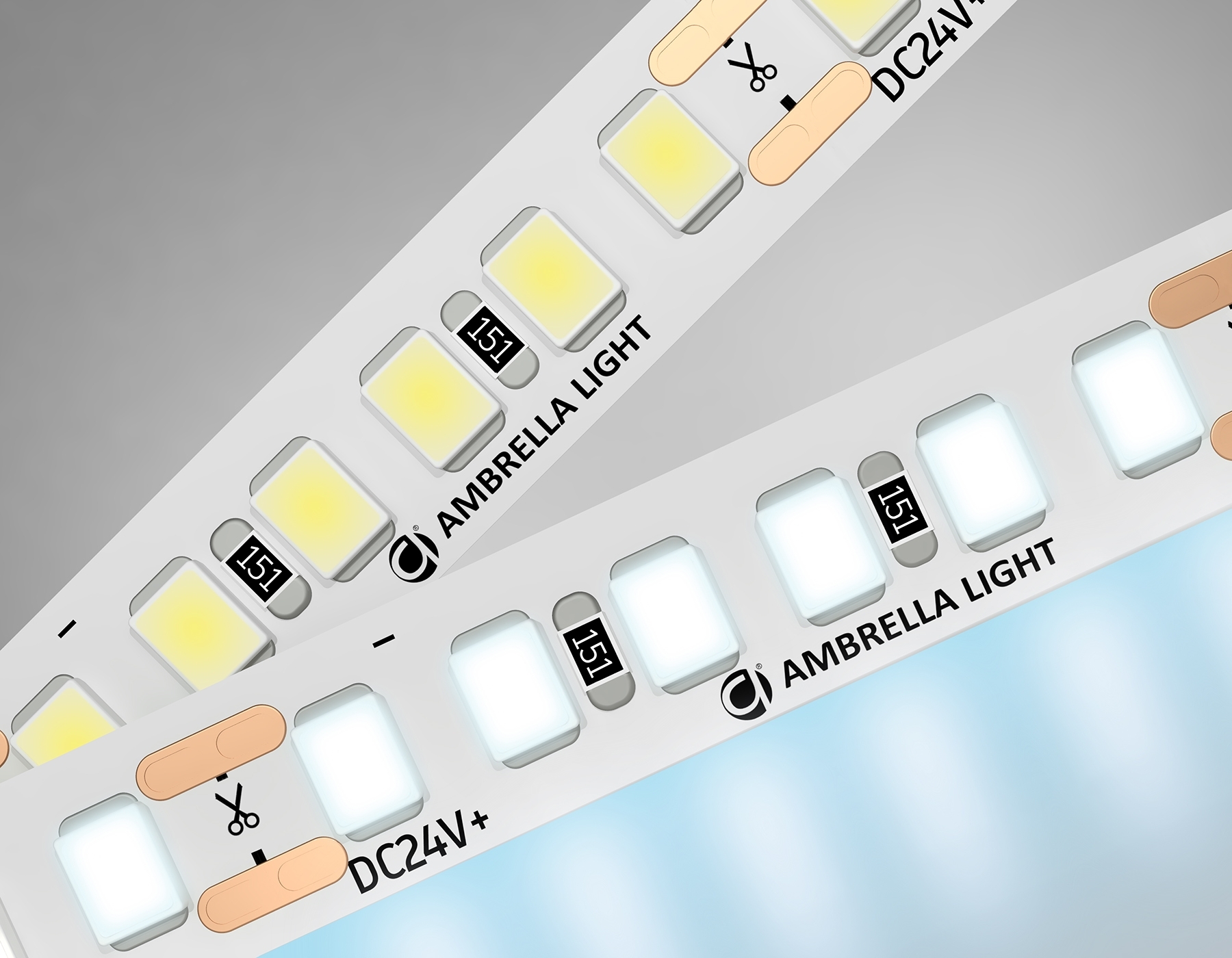 Светодиодная лента Ambrella light GS3213 2835 180Led/ 14.4W m/ 24V IP20 6500K/ 5000*10*1.2mm (2 конт.)