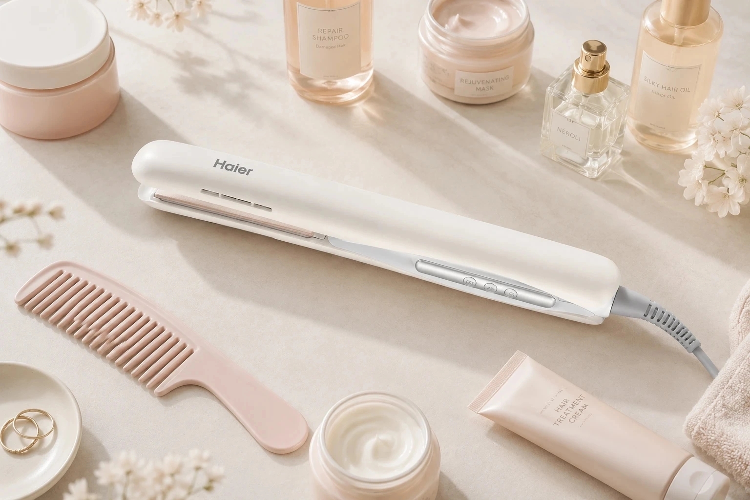 Выпрямитель Haier HHS-620 42Вт белый макс.темп.:230С (FZ0003E01RU)