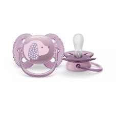 Пустышка Philips Avent ultra soft, собачка, 6-18 мес., 1 шт.