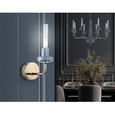 Светильник Ambrella light LH53128 GD/WH/GB золото/белый/серо-синий 2W 3000K 100*190*290