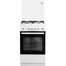 Плита комбинированная De Luxe 5040.40ГЭ (КР) ЧР белый, конфорок 4 шт, духовка 43 л, 50 см x 85 см x 50 см