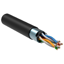 Кабель связи ITK витая пара F/UTP, cat.5e 4х2х24AWG solid, LDPE, 305м, черный