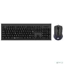 Комплект клавиатура+мышь Oklick 600M проводной, USB, 1200 DPI, чёрный