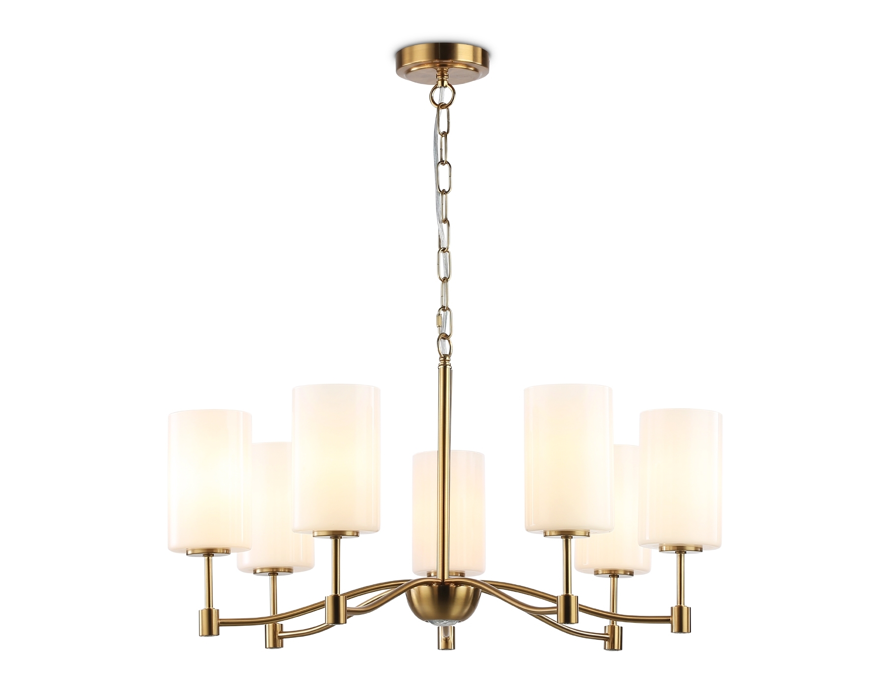 Люстра Ambrella light LH56053/7 BS/FR латунь/белый матовый E14*7 max 40W D680*950
