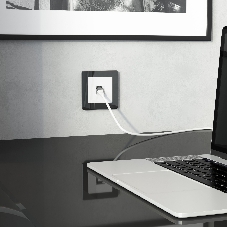 Розетка Ethernet RJ-45 cat. 6A экранированная (белый)