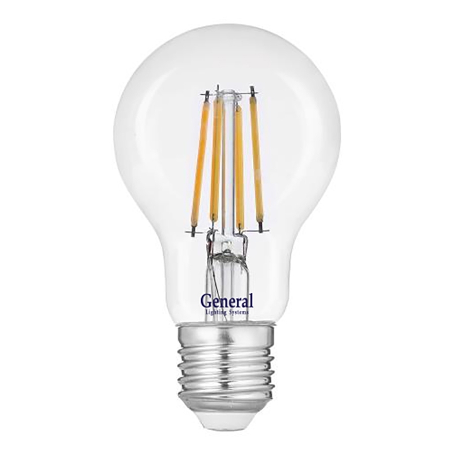 Филаментная светодиодная лампа General GLDEN-A60S-10-230-E27-6500 1/10/100