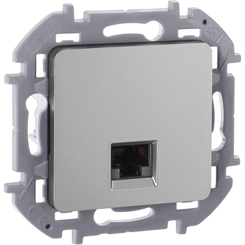 Информационная розетка RJ 45 - категория 5e - UTP - INSPIRIA - алюминий