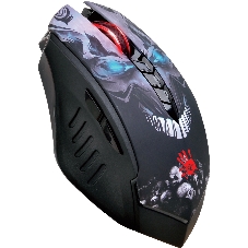 Мышь беспроводная A4Tech Bloody R80 Plus Skull черный, 5000 dpi, радиоканал, USB, кнопки - 8