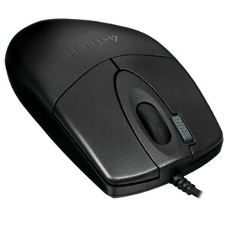 Мышь проводная A4Tech OP-620DS черный, 1000 dpi, USB, кнопки - 4