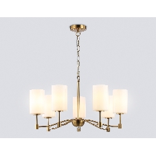Люстра Ambrella light LH56053/7 BS/FR латунь/белый матовый E14*7 max 40W D680*950