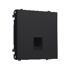 Комплект механизма компьютерной розетки SIGMA Черный Мягкое касание RJ-45 (8P8C) CAT6 с/ш QUANT PRO (SP9920, PR188)
