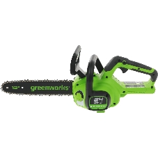 Цепная пила аккумуляторная GreenWorks GD24CS30K4, 24V, 30 см, бесщеточная, c АКБ 4 А·ч и ЗУ (2007007UB)