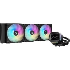 Кулер с водяным охлаждением Deepcool LM420 ARGB Soc-AM5/AM4/1200/1700/1851 черный 4-pin 25.2dB Al LCD 2176gr Ret (R-LM420-BKDMMC-1)