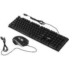 Комплект клавиатура+мышь Defender Aura MKP-117 проводной, USB, 2400 DPI, черный