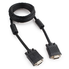 Кабель Gembird/Cablexpert VGA Premium,15M/15M, 1.8м, тройн.экран, феррит.кольца, черный, пакет
