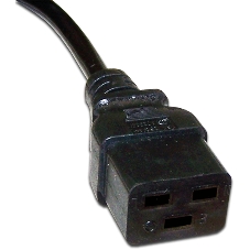 Шнур питания Lanmaster C19-C20, 3х1.5, 220В, 16А, черный, 2 метра