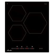 Индукционная варочная панель Monsher MHI 4505, 45 см 9 уровней мощности, инвертер, бустер, блокировка управления, Stop and Go, таймер, автоматическое отключение, сенсорное управление, индикатор остаточного тепла, 4 цифровых дисплея, черный