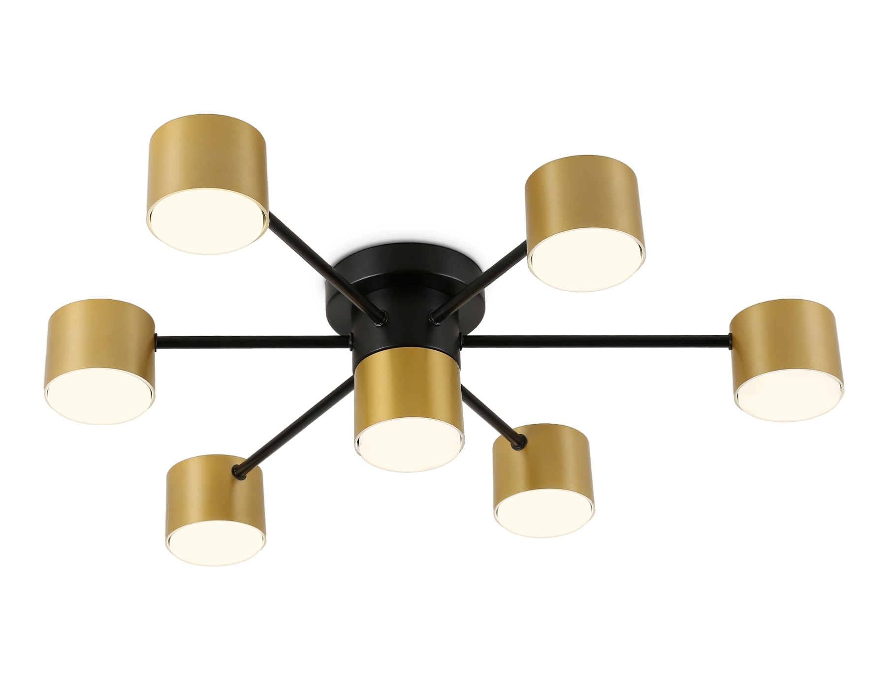 Потолочный светильник Ambrella light FL51726/7 BK/GD черный/золото GX53/7 max 12W 645*135