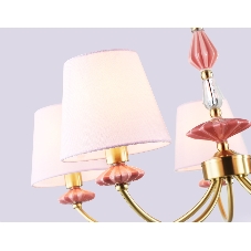 Люстра Ambrella light LH75024/5 GD/PI золото/розовый E14/5 max 40W D700*780
