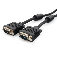 Кабель Gembird/Cablexpert VGA Premium,15M/15M, 1.8м, тройн.экран, феррит.кольца, черный, пакет