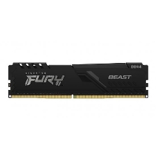 Оперативная память Kingston Fury Beast, DDR4, 16GB (1x16GB), 3200MHz, CL16, DIMM, с радиатором, черный