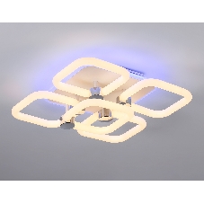 Потолочный светодиодный светильник FA3861/4+1 WH белый 70W 3000K-6400K+RGB 400*400*115 (ПДУ РАДИО 2.4G)
