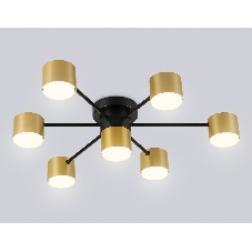 Потолочный светильник Ambrella light FL51726/7 BK/GD черный/золото GX53/7 max 12W 645*135