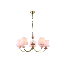Люстра Ambrella light LH75024/5 GD/PI золото/розовый E14/5 max 40W D700*780