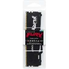 Оперативная память Kingston Fury Beast, DDR5, 16Gb (1x16Gb), 6000MHz, CL30, DIMM, с радиатором, RGB, черный