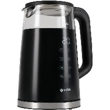 Чайник электрический Vitek VT-8827 1.7л. 2200Вт разноцветный корпус: стекло/металл