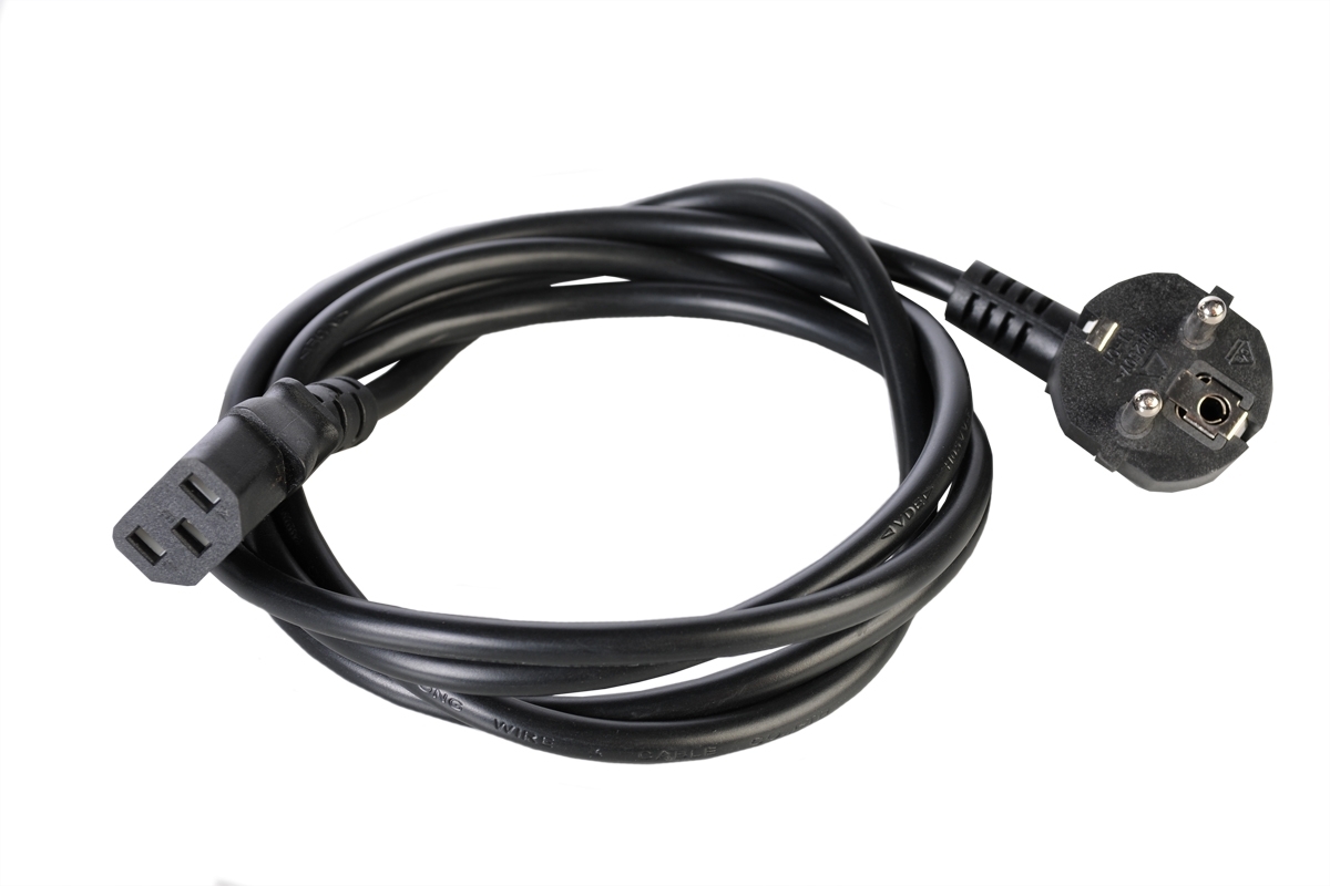Шнур питания с заземлением IEC 60320 C13/EU-Schuko, 10А/250В (3x1,0), 5 м. (R-10-Cord-C13-S-5)