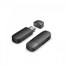 Кард-ридер Vention CLGB0/черный/SD,SDHC,SDXC,TF,micro-SD,micro-SDXC,miсro-SDHC/USB 3.0/пластик