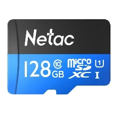 Флеш карта MicroSDXC 128Gb Netac Class 10 UHS-I U1 P500 Standart + адаптер NT02P500STN-128G-R