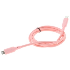 Кабель QUMO, MFI С94, Type-C на MFI Apple 8 pin, силиконовый, 1м, 2,22A, 9V, 20W, PD (розовый)