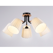 Светильник Ambrella light TR4733/5 BK/LWD черный/светлое дерево E27/5 max 40W D610*270
